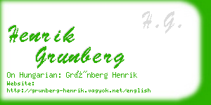 henrik grunberg business card